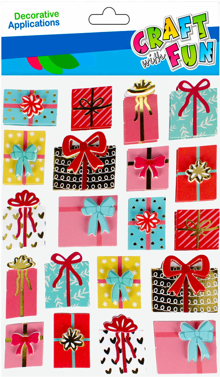 Craft with Fun Naklejki 3D Prezenty 501880