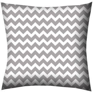 Poszewka 70x80 R021 896E zygzak szara biała obustronna