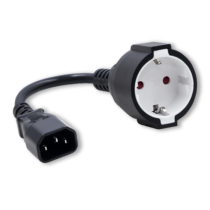 Qoltec Adapter IEC 320 C14/ SCHUKO | 0.15M  (0NC)