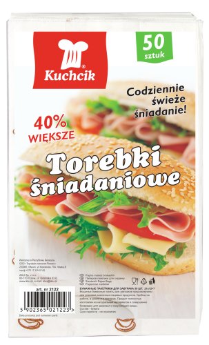 Kuchcik Torebki śniadaniowe 21 x 12 cm 50 szt.