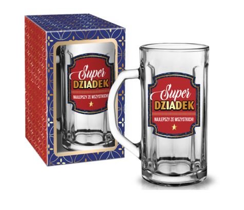 Creative Factory, Kufel Nicol, Super Dziadek Najlepszy Ze Wszystkich, 500 ml