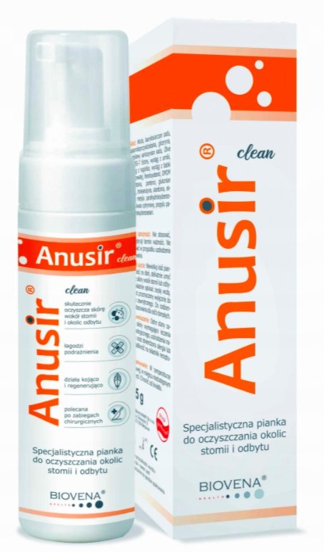 Biovena Health Anusir - specjalistyczna pianka oczyszczająca do oczyszczania stomii i odbytu 225 g