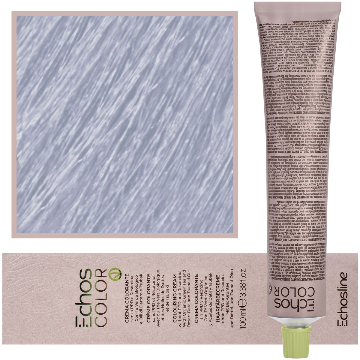 Echosline, Echos Color, Kremowa i trwała farba do włosów z woskiem pszczelim 11,12 Intensywny Platynowy Lodowy, 100 ml