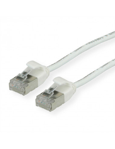 Patchcord ROLINE U/FTP DataCenter, slim, kat.6A (klasa EA), LSOH, biały, 5 m