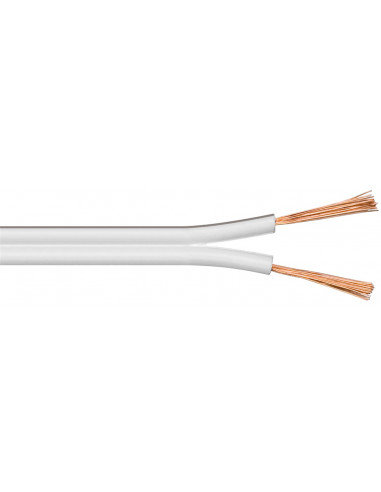 Kabel głośnikowy biały CCA - Długość kabla 10 m