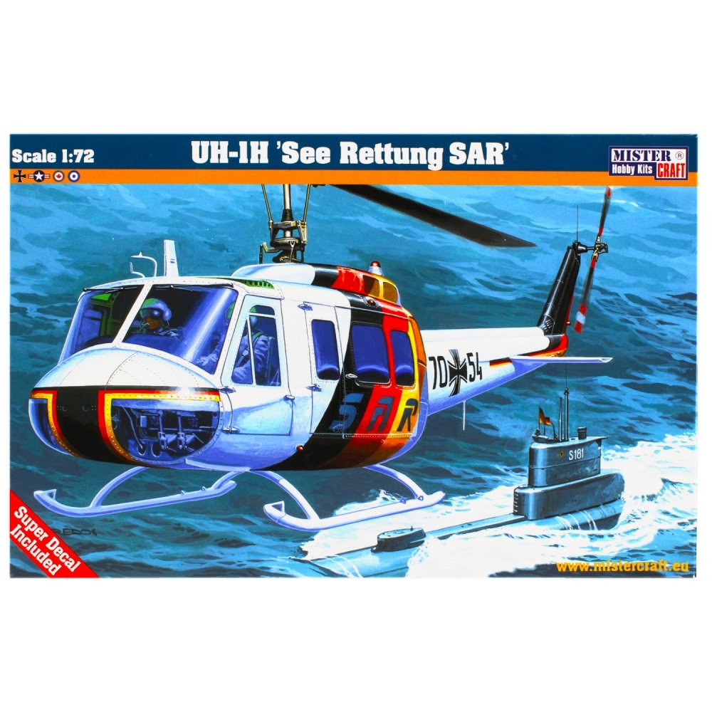 Mastercraft, Helikopter do sklejania 1 72 Uh-1H See Rettung Sar Pud D-81