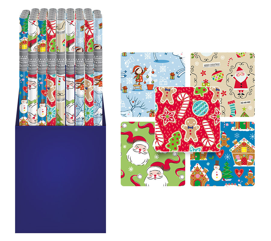 Papier świąteczny CHRISTMAS KIDS 200x70cm INTERDRUK