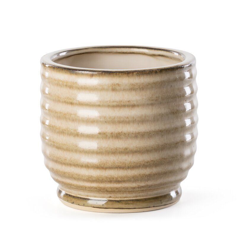 Doniczka Osłonka Ceramiczna Nastia 12X12X11 Jasnobrązowa X2