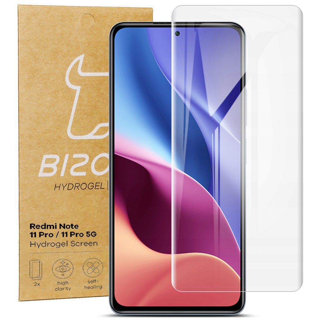 Bizon Folia hydrożelowa na ekran Glass Hydrogel, Redmi Note 11 Pro / 11 Pro 5G, 2 sztuki BGHS2RN11P