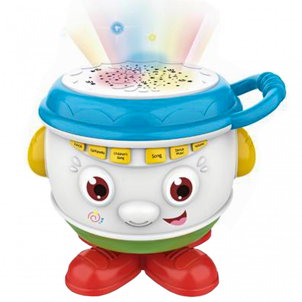 Bębenek Muzyczny Interaktywny Obrotowy Perkusja Dla Dzieci