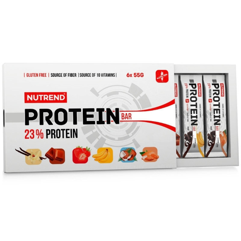 Zdjęcia - Aminokwasy Nutrend Protein Bar 23 Protein Zestaw 6x55g BATONY BIAŁKOWE 