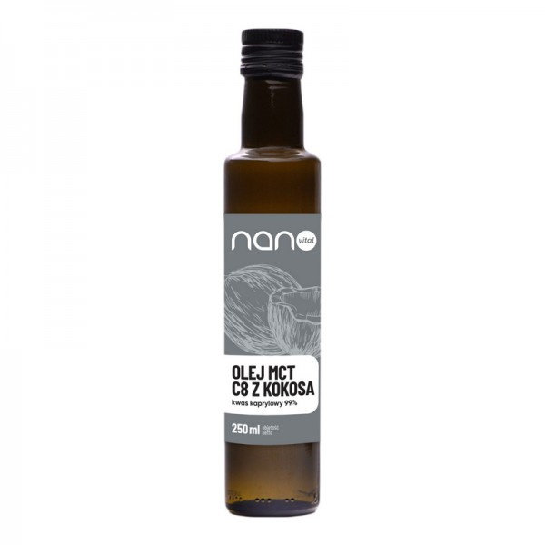 Nanovital Olej MCT C8 z kokosa Dieta Keto 250ml