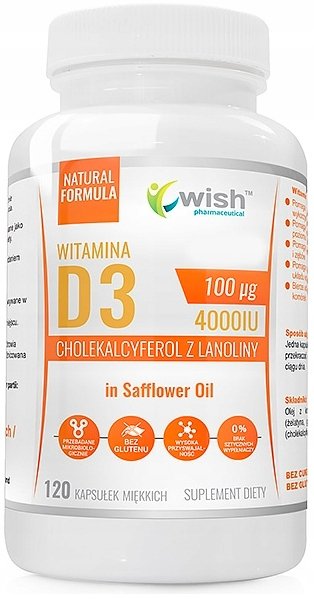 Wish Group Wish Witamina D3 4000IU 120 kapsułek miękkich 1145565