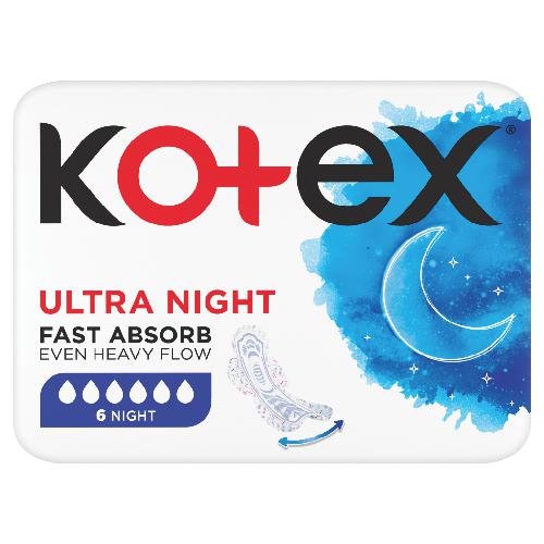 KOTEX Ultra Night Single podpaski higieniczne, 6 szt./1 opak.