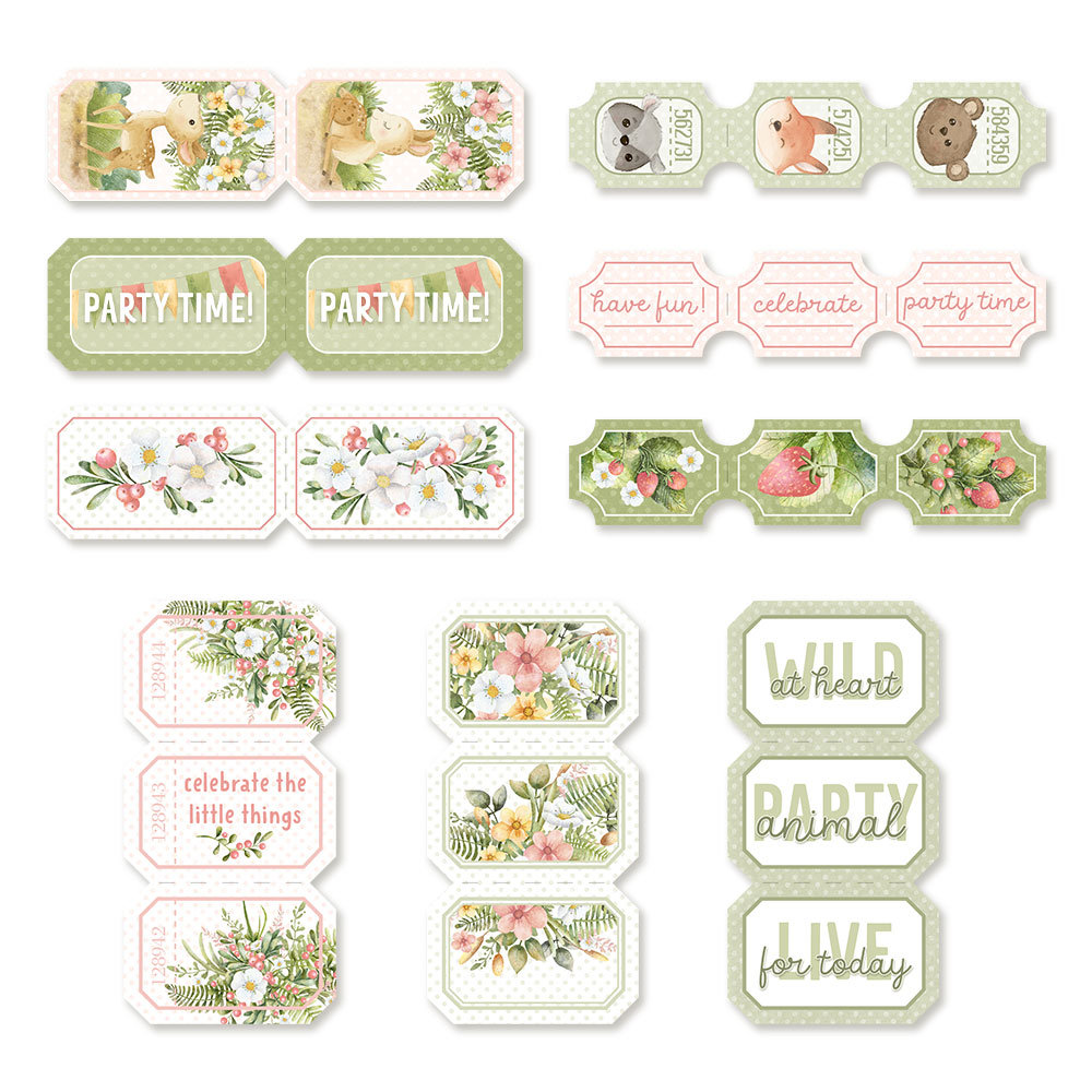 P13, Zestaw bilecików, Woodland cuties, 9 sztuk