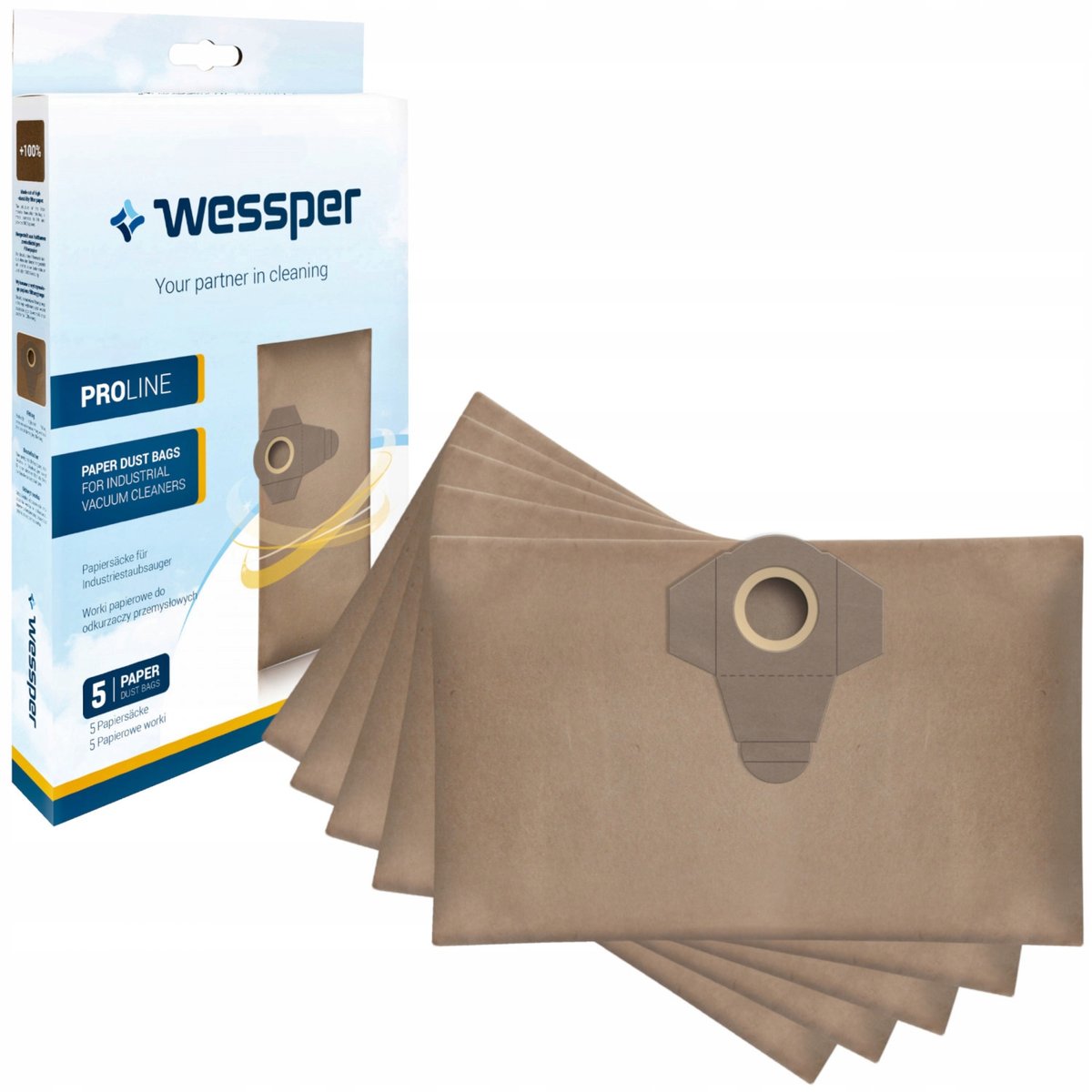 WESSPER Worki do odkurzaczy Einhell Papier WES1011b 3 szt WES1011b