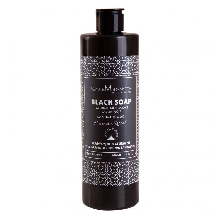 Beaute Marrakech, Czarne Mydło Savon Noir O Zapachu Drzewa Sandałowego - Żel Pod Prysznic, 400ml