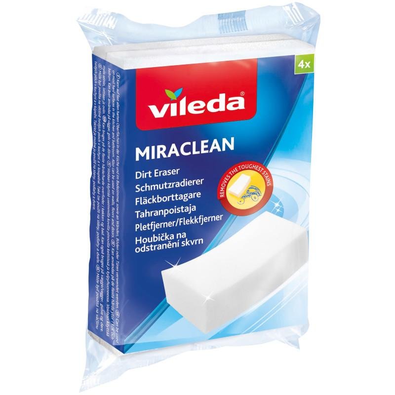Vileda Mira optymalnie Clean brudu  gumka do odłączenia przez zabrudzeniem na twardych nawierzchniach, 2er Pack (2 X 4 szt.) 105718