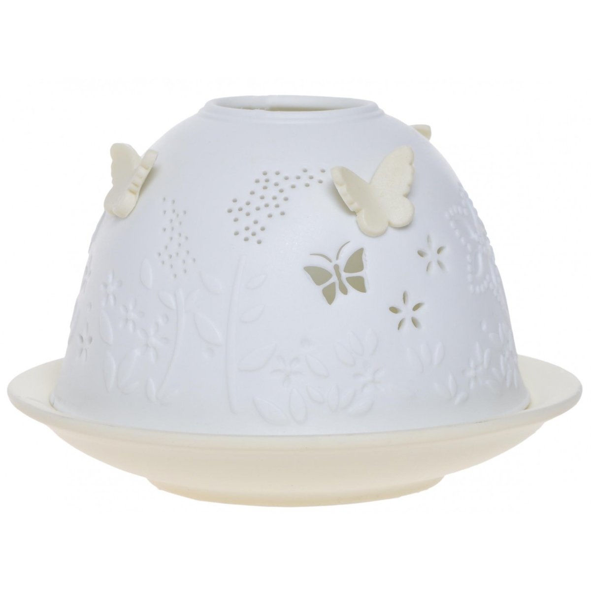 Lampion Porcelanowy Biały Z Motylami