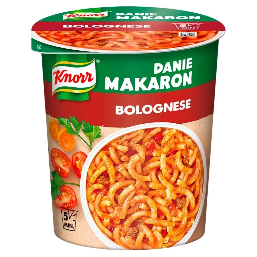 Knorr Danie w kubku makaron z sosem bolońskim