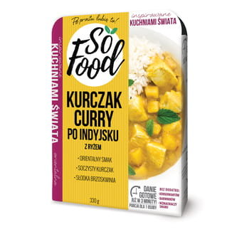 So Food Kurczak curry po indysjku z ryżem 330 g