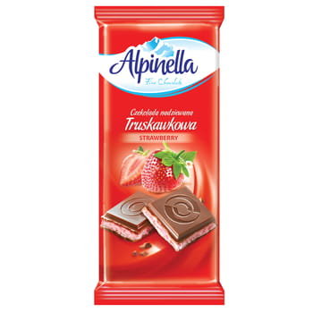 Alpinella CZEKOLADA NADZIEWANA TRUSKAWKOWA 100G 18.10 ! 43384148