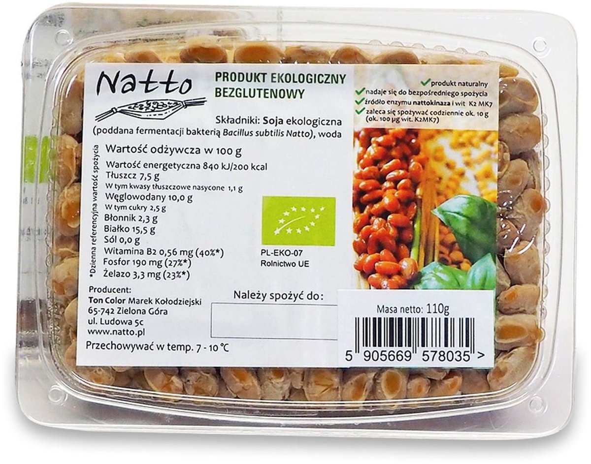 NATTO SFERMENTOWANA SOJA (NATTO) BIO 110 g - NATTO