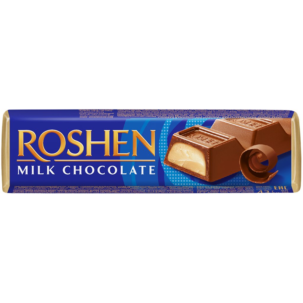 Baton Creme Brulee Milk Chocolate Roshen 43g CROS.1010