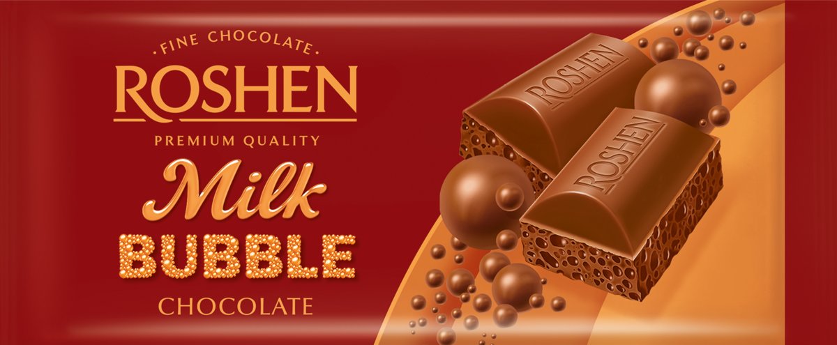 Roshen Milk Bubble Chocol. 80g