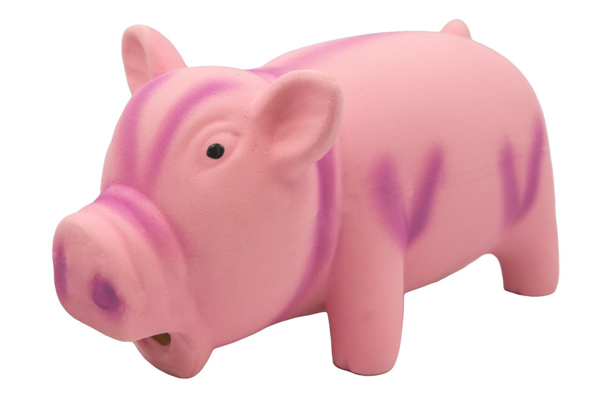 BarryKing Świnka, zabawka dla psa, latex, różowa, z dźwiękiem, 15cm