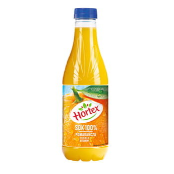 Hortex Pomarańczowy sok 100%. Wzbogacony witaminą C