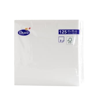 Duni Sales Poland SERWETKI 40/2W BIAŁE 125 SZT. (180403)