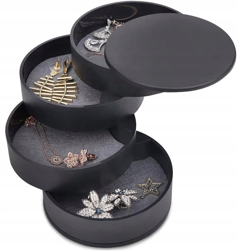 Szkatułka Pudełko Organizer Biżuterię Lusterko F1