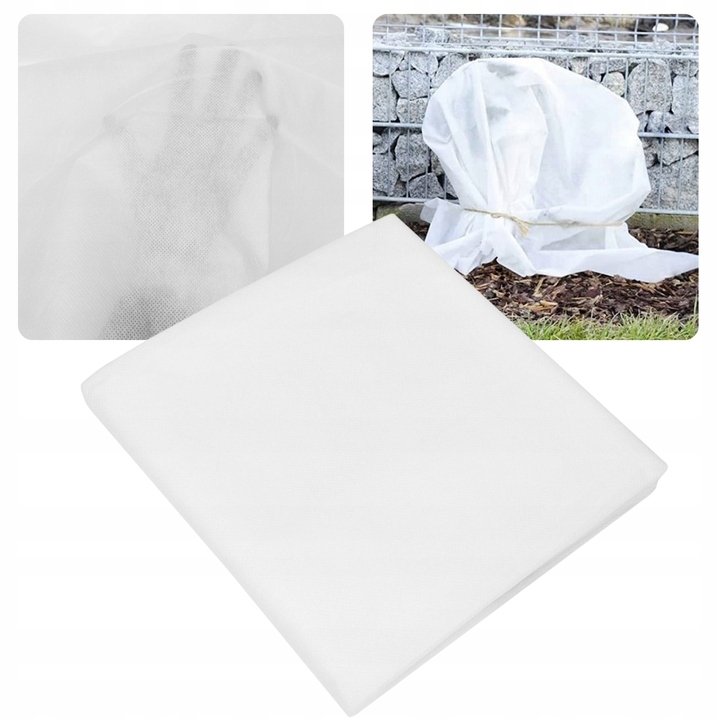 Biała agrowłóknina okrywająca otulina UV 50g/m² 1,6m x 1m - pakiet 3 szt.