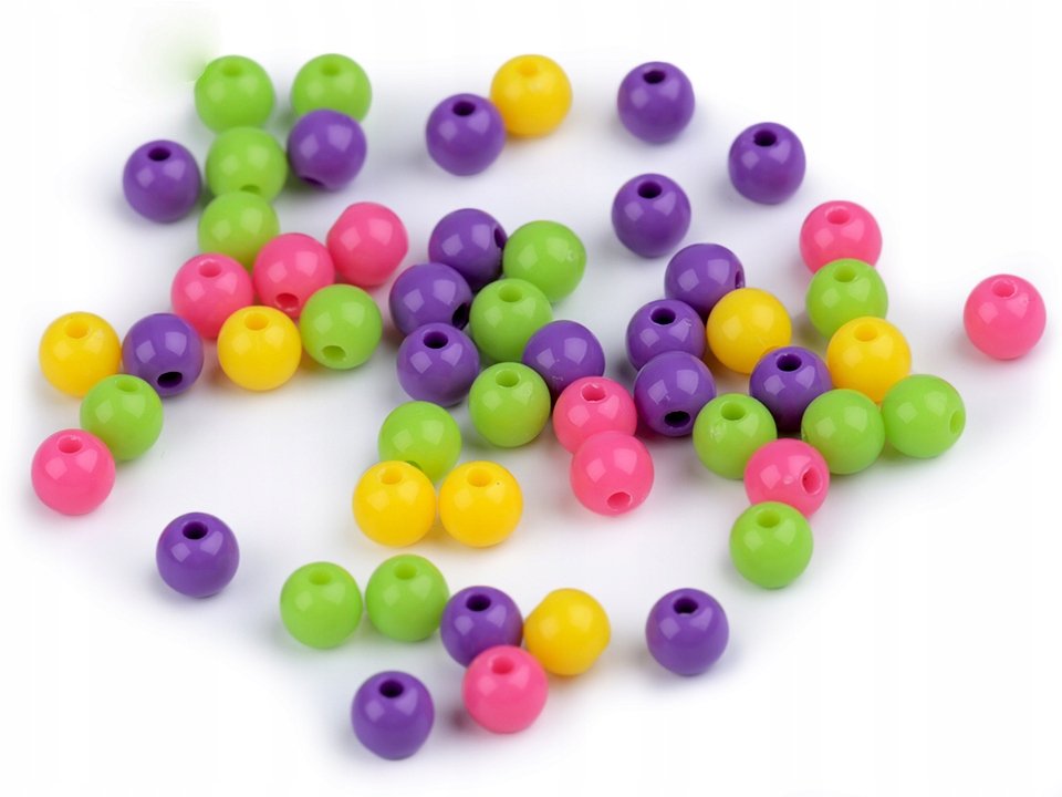 Koraliki Plastikowe Color Mix8 - 6Mm 30Szt