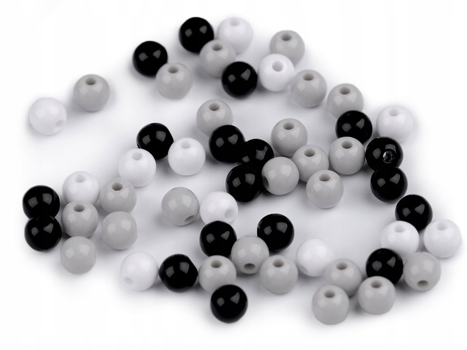Koraliki Plastikowe Color Mix9 - 6Mm 30Szt
