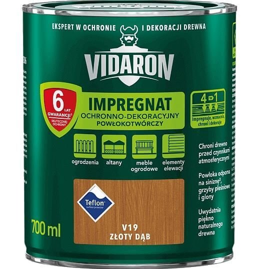 Impregnat Powłokotwórczy Vidaron 0.7L Dąb Złoty V19 Vidaron