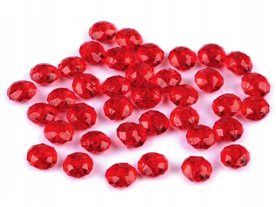 Bączki Plastik Czerwone 5X8Mm 50Szt