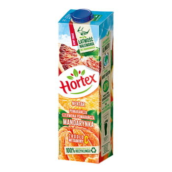 Hortex Pomarańcza-Czerwona Pomarańcza-Mandarynka karton 1L