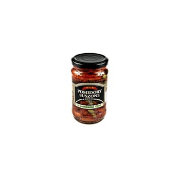 MK Pomidory suszone w oleju słonecznikowym z pestkami dyni 280 g. Produkt pasteryzowany