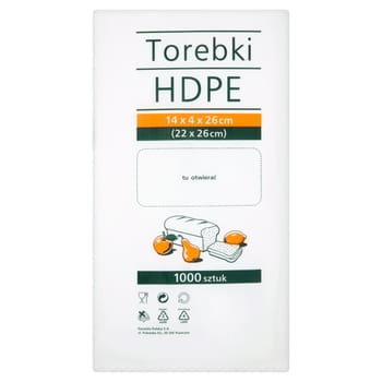 Gastronomia TOREBKI SPOŻYWCZE 14X4X26 A1000 HDPE (ZZA175200)