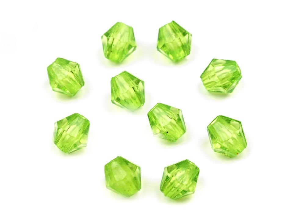 Kryształki Diamentowe Jasno Zielone 12mm 12szt