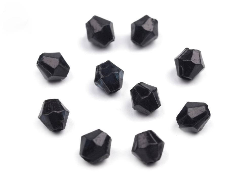 Kryształki Diamentowe Czarne 8mm 40szt