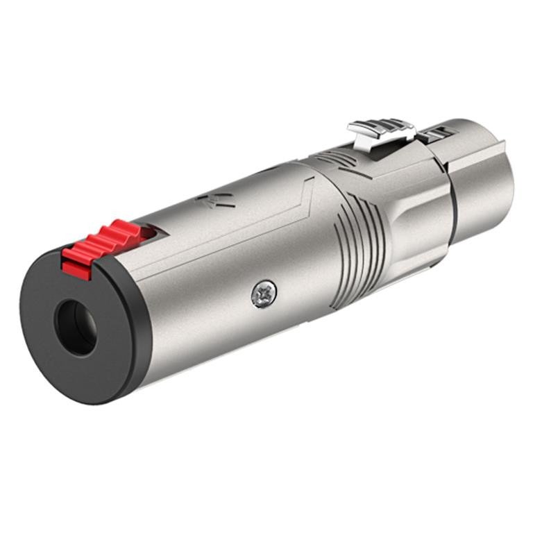 Roxtone RA3XFJF - Przejściówka XLR żeński - Jack 6,3 mm stereo