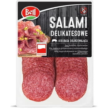 Salami dojrzewające delikatesowe plastry 100 g Bell