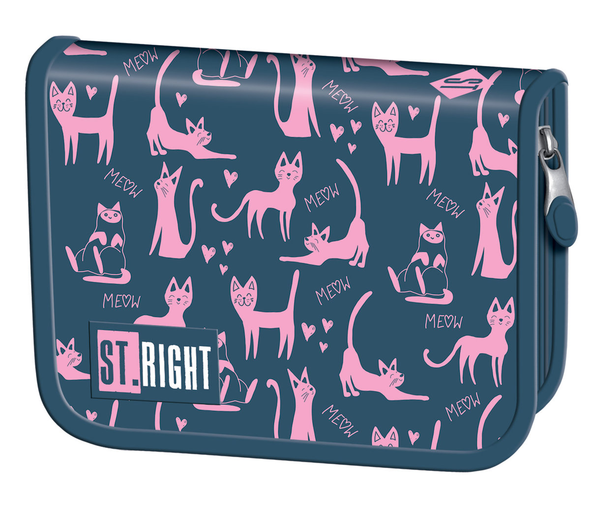 Piórnik dwuklapkowy bez wyposażenia STRIGHT PC-03 Lazy Cats