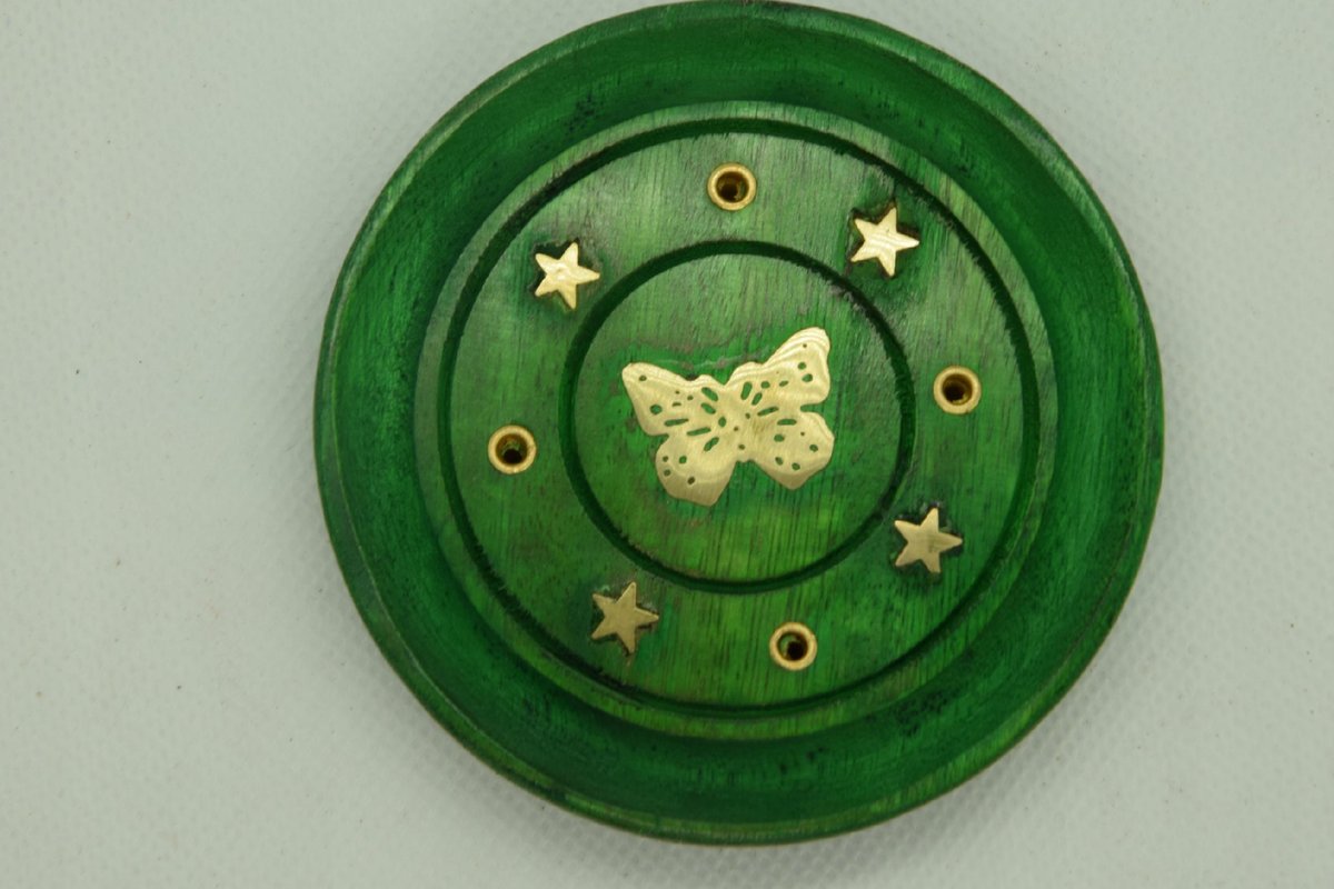 Drewniana podstawka do kadzidełek Motyl