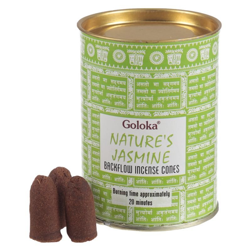 Kadzidełka stożkowe Backflow JASMINE Goloka (przepływ zwrotny)