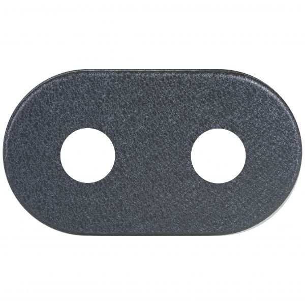 Rozeta maskująca podwójna  fi-22  rozstaw  50 mm  Grafit