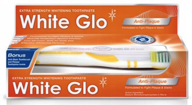 White Glo, Anti-Plaque, Pasta przeciw osadom wybielająca, 100 ml